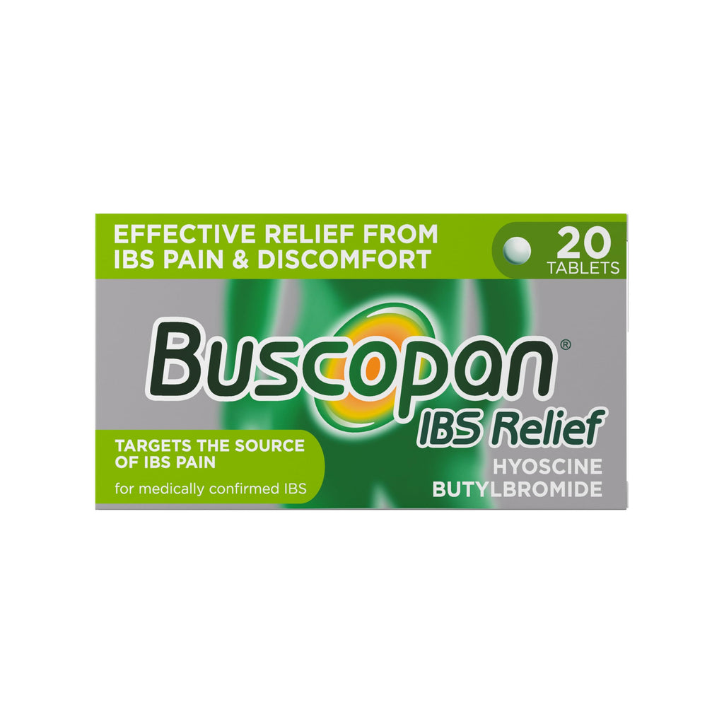 Buscopan Targeted Belly Pain Relief 60 Tablets - Abdominal Cramps Bloating IBS Symptom Relief - Damaged Box - BBE 11/2028