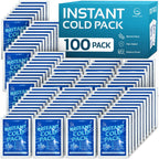 Instant Cold Pack - 100 Packs Disposable Ice Packs for Injuries, Pain Relief, Swelling, First Aid - 6x4.5in Cold Compress - Damaged Box