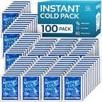 Instant Cold Pack - 100 Packs Disposable Ice Packs for Injuries, Pain Relief, Swelling, First Aid - 6x4.5in Cold Compress - Damaged Box