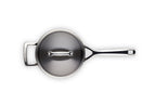 LE CREUSET Toughened Non-Stick Saucepan with Helper Handle & Glass Lid - 18cm Black Aluminium 51108180010302 - New