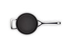LE CREUSET Toughened Non-Stick Saucepan with Helper Handle & Glass Lid - 18cm Black Aluminium 51108180010302 - New