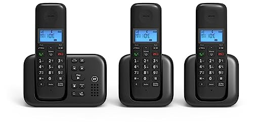BT 3960 Cordless Phone - Digital Home Landline - Nuisance Call Blocker - Answer Machine - Trio Handset Pack - New