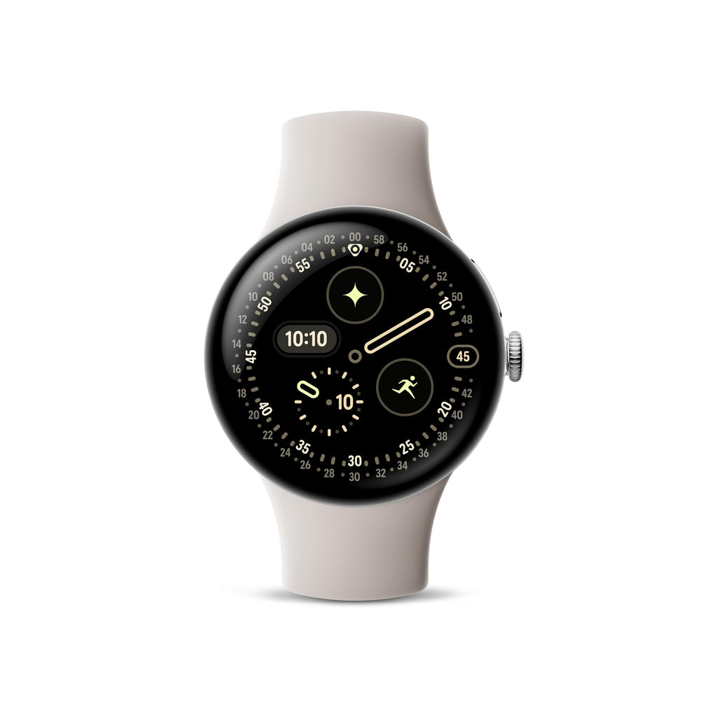 Google Pixel Watch 4 (41mm) - Polished Silver Aluminium - Porcelain Active Band - Android Smartwatch Wi-Fi - Good