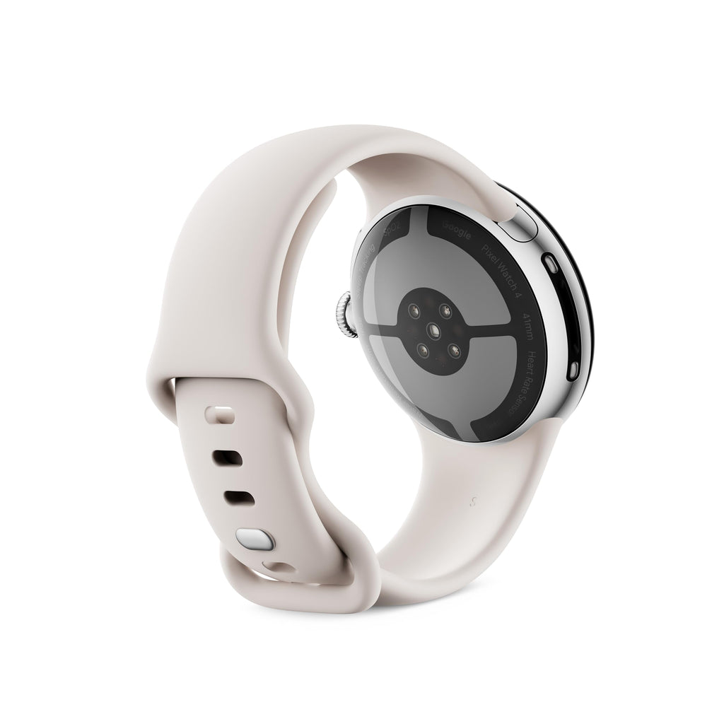 Google Pixel Watch 4 (41mm) - Polished Silver Aluminium - Porcelain Active Band - Android Smartwatch Wi-Fi - Good