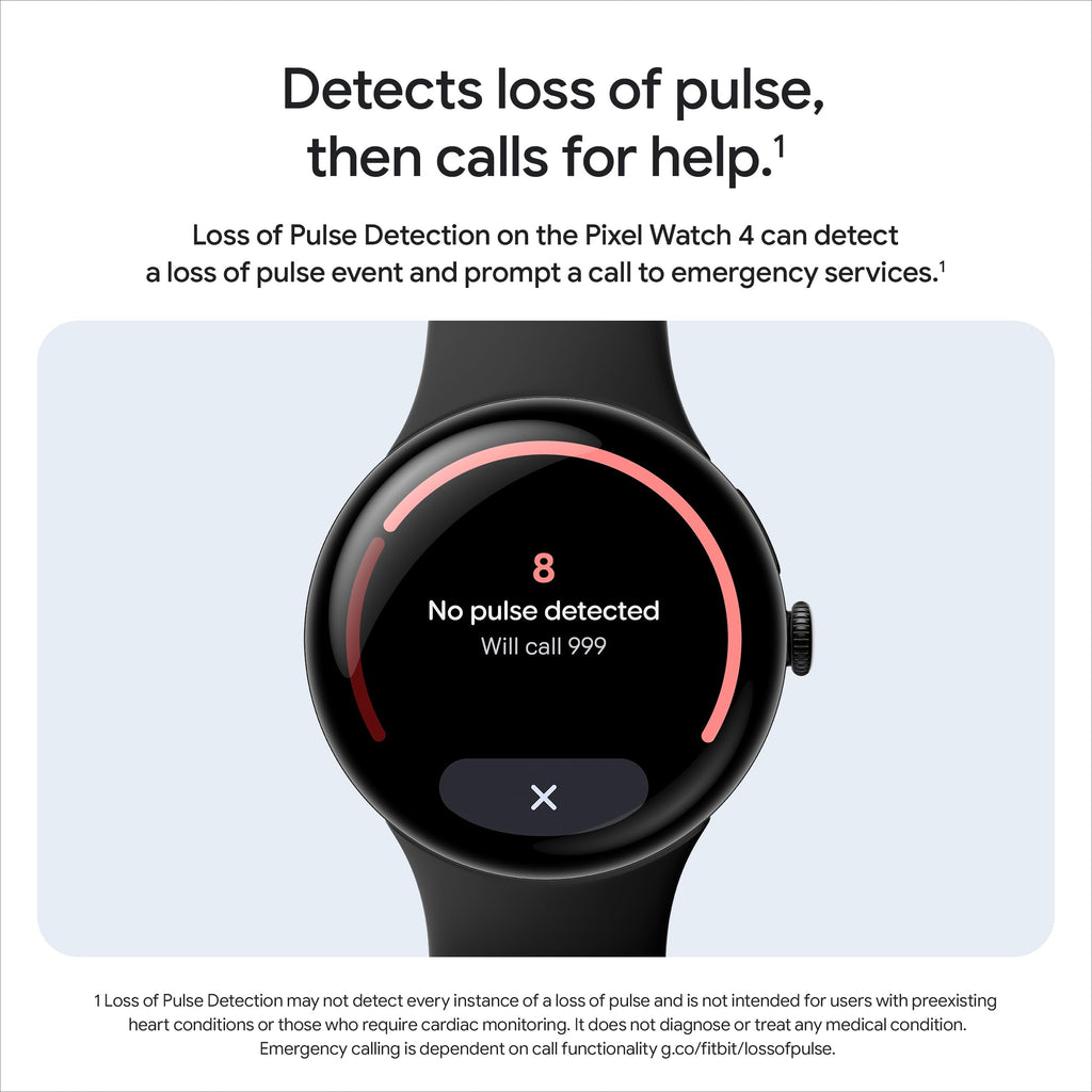 Google Pixel Watch 4 (41mm) - Polished Silver Aluminium - Porcelain Active Band - Android Smartwatch Wi-Fi - Good