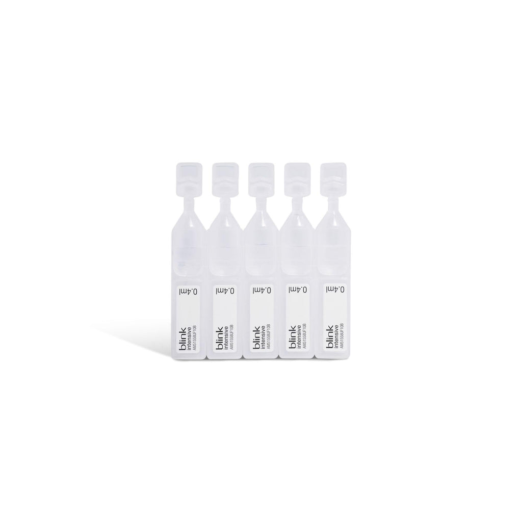 Blink Intensive Eye Drops for Dry Eyes - 20 x 0.4ml Single-Use Vials Lubricating Relief - Damaged Box - BBE 05/2027