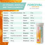 Forceval Soluble Effervescent Multivitamin Tablets - 30 Pack - Daily Health & Wellbeing Supplement - Damaged Box - BBE 01/2028