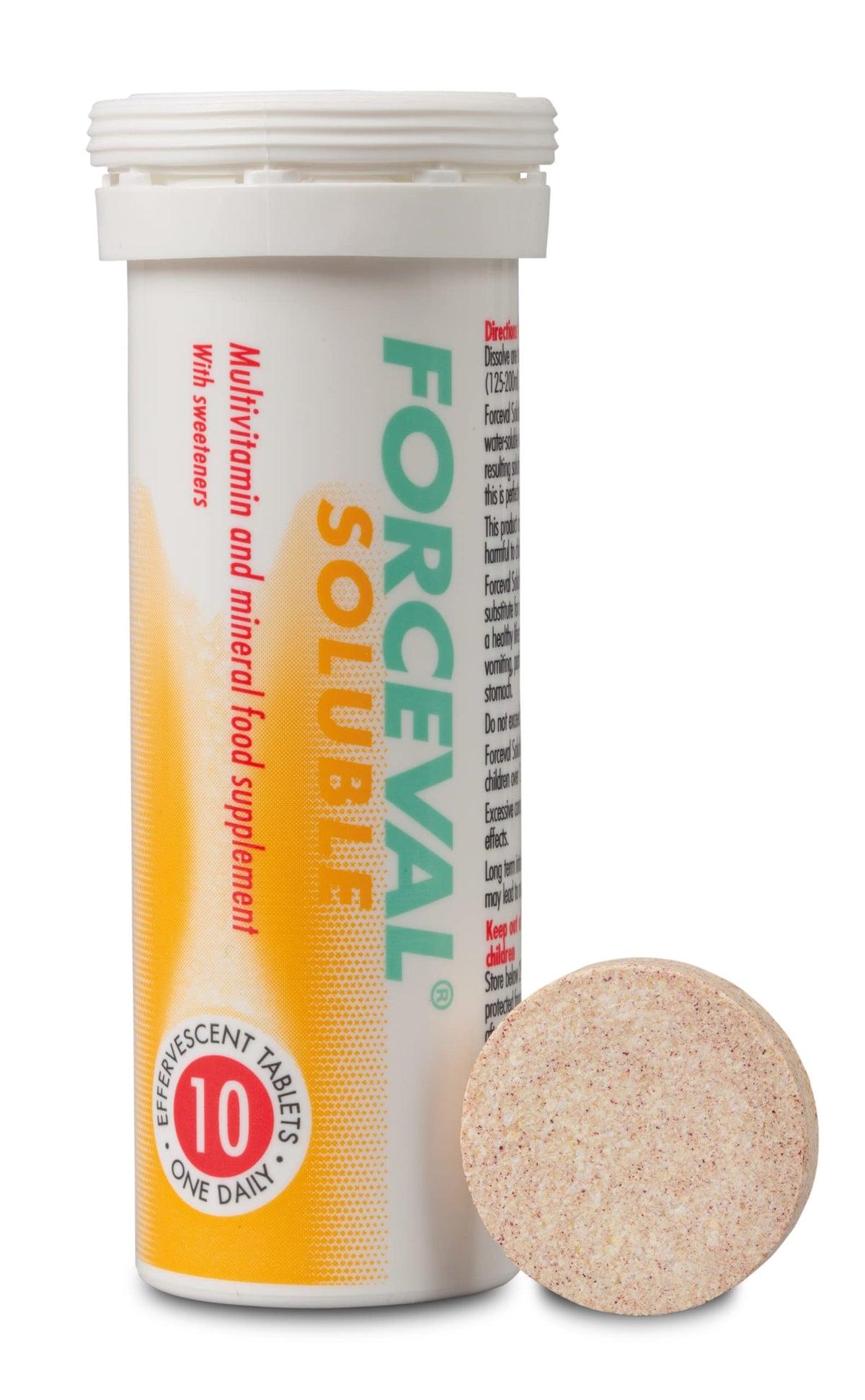 Forceval Soluble Effervescent Multivitamin Tablets - 30 Pack - Daily Health & Wellbeing Supplement - Damaged Box - BBE 01/2028
