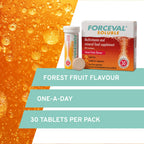 Forceval Soluble Effervescent Multivitamin Tablets - 30 Pack - Daily Health & Wellbeing Supplement - Damaged Box - BBE 01/2028