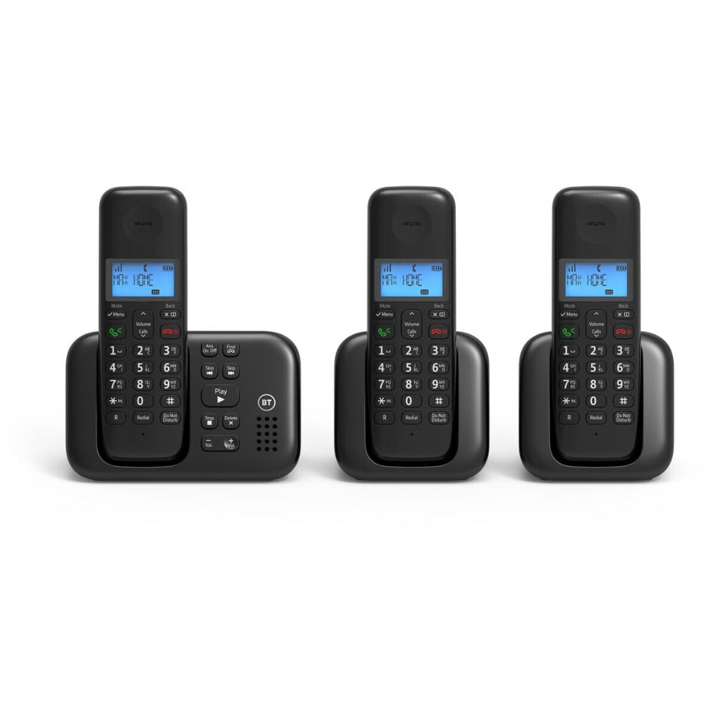 BT 3960 Cordless Phone - Digital Home Landline - Nuisance Call Blocker - Answer Machine - Trio Handset Pack - Damaged Box