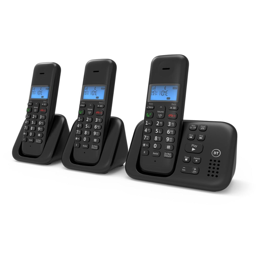 BT 3960 Cordless Phone - Digital Home Landline - Nuisance Call Blocker - Answer Machine - Trio Handset Pack - Damaged Box
