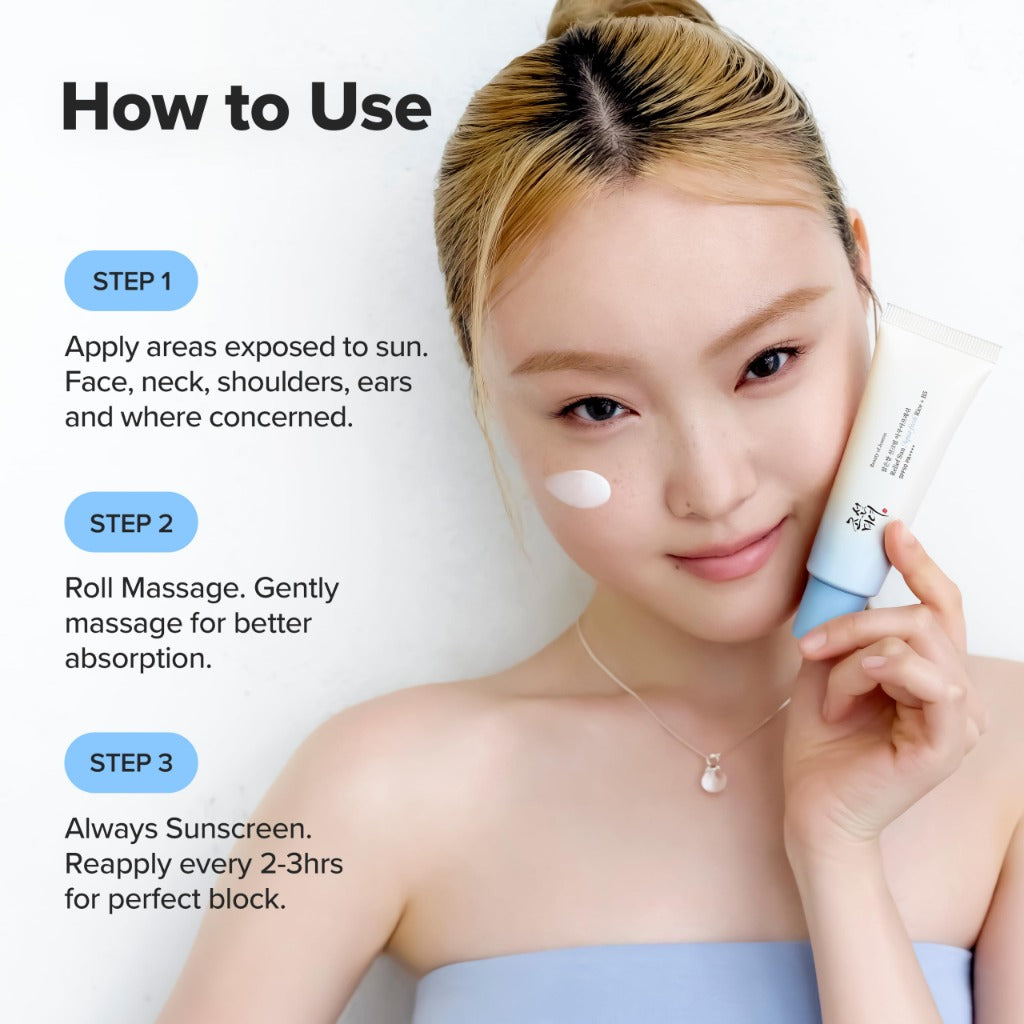 Beauty of Joseon Relief Sun Aqua-Fresh Rice Seed Water + Panthenol SPF50 PA++++ Daily Korean Sunscreen 50ml Oily Skin - New - BBE 12/2028