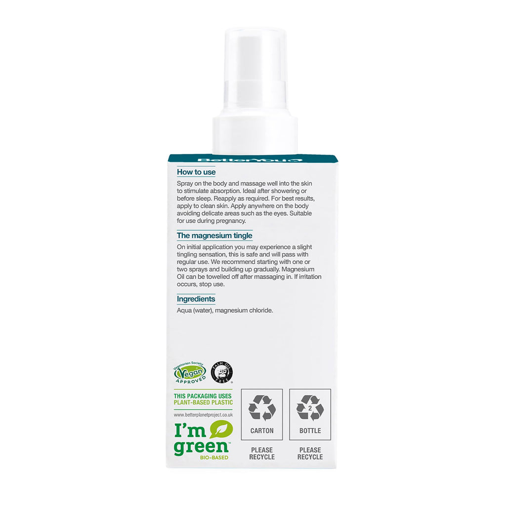 BetterYou Magnesium Chloride Oil Body Spray - Joints & Muscles Supplement 100ml - Damaged Box