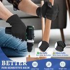 Migliore Wear 5 Pairs Cotton Eczema Gloves - Touchscreen Black - Moisturising Dry Skin Hand Protection - Damaged Box