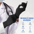 Migliore Wear 5 Pairs Cotton Eczema Gloves - Touchscreen Black - Moisturising Dry Skin Hand Protection - Damaged Box