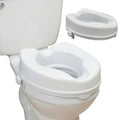 Eazy 4 Inch Raised Toilet Seat - Secure Locking Riser for Elderly Disabled Adults - Hip Knee Recovery Aid - New