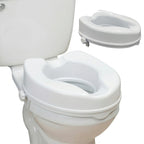 Eazy 4 Inch Raised Toilet Seat - Secure Locking Riser for Elderly Disabled Adults - Hip Knee Recovery Aid - New