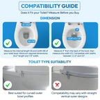Eazy 4 Inch Raised Toilet Seat - Secure Locking Riser for Elderly Disabled Adults - Hip Knee Recovery Aid - New