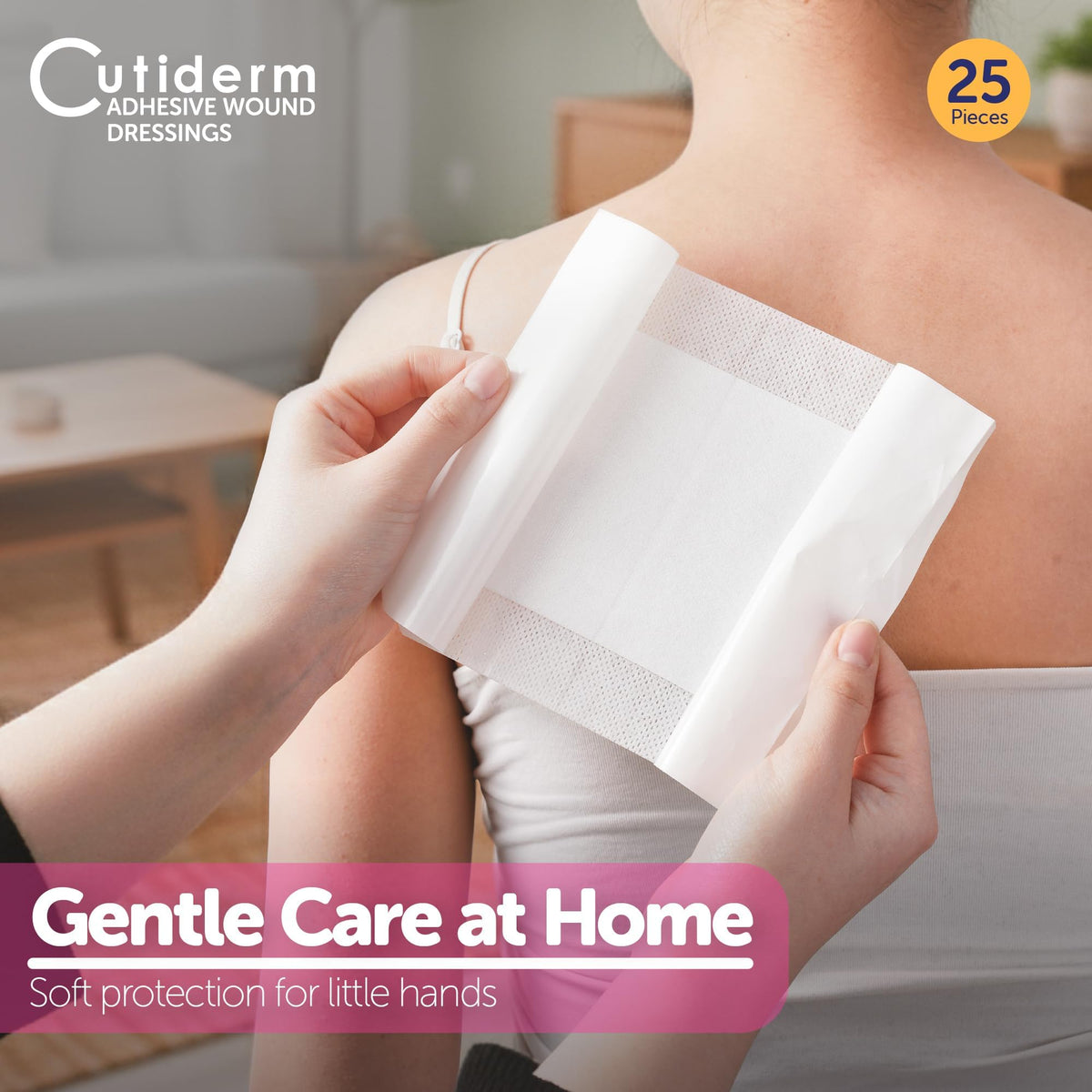 Cutiderm Adhesive Wound Dressing 15cm x 15cm Sterile Wound Care Plaster - Pack of 25 - Damaged Box - BBE 09/2030