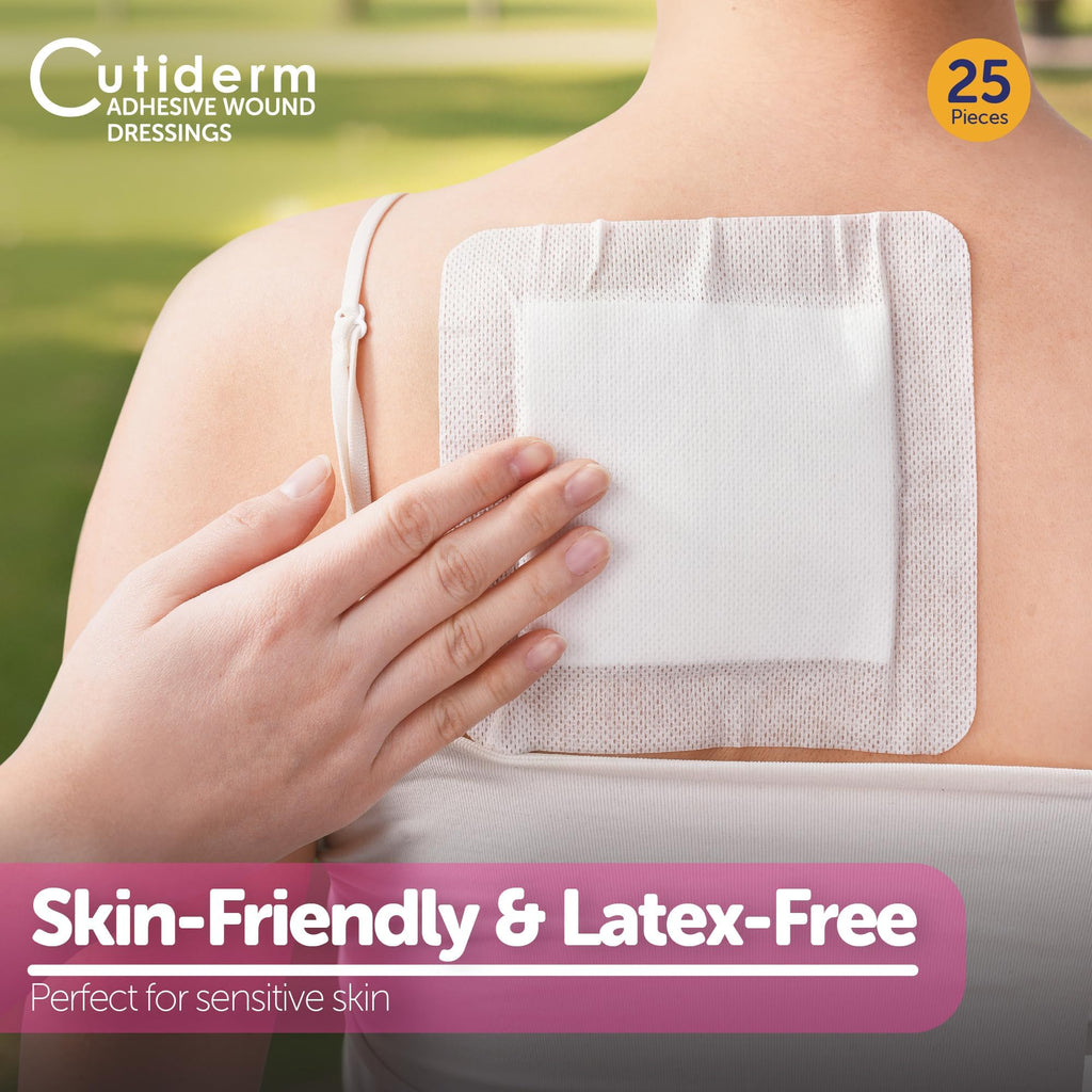 Cutiderm Adhesive Wound Dressing 15cm x 15cm Sterile Wound Care Plaster - Pack of 25 - Damaged Box - BBE 09/2030