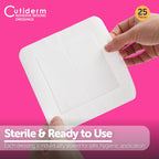 Cutiderm Adhesive Wound Dressing 15cm x 15cm Sterile Wound Care Plaster - Pack of 25 - Damaged Box - BBE 09/2030