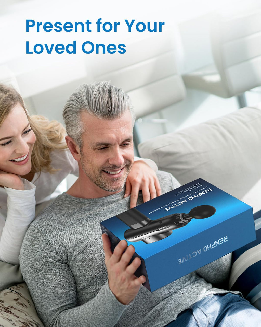 RENPHO Massage Gun Deep Tissue Percussion Massager - 5 Speeds, 5 Heads - Muscle Recovery Handheld Massager - Damaged Box
