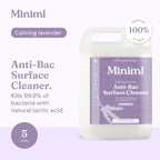 Miniml Eco Antibacterial Surface Cleaner Spray Refill 5L - French Lavender Disinfectant - New