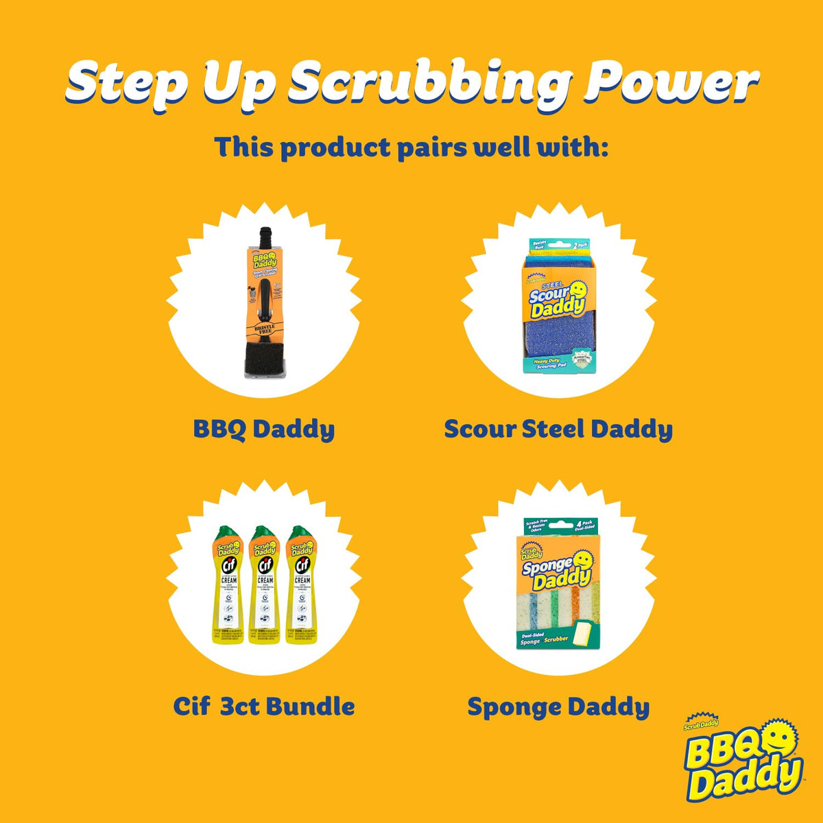Scrub Daddy BBQ Daddy Cleaning Brush Replacement Head - Grill Scrubber Refill - Homewares - Like New