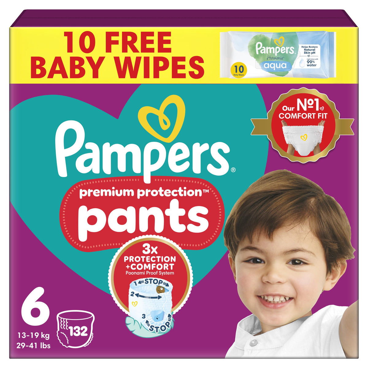 Pampers Premium Protection Nappy Pants Size 6 - New