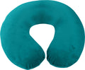 Memory Foam Travel Pillow - Moulded Pressure Relief Neck Cushion - Head Support for Car Plane Train - Teal - Very Good