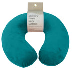 Memory Foam Travel Pillow - Moulded Pressure Relief Neck Cushion - Head Support for Car Plane Train - Teal - Very Good