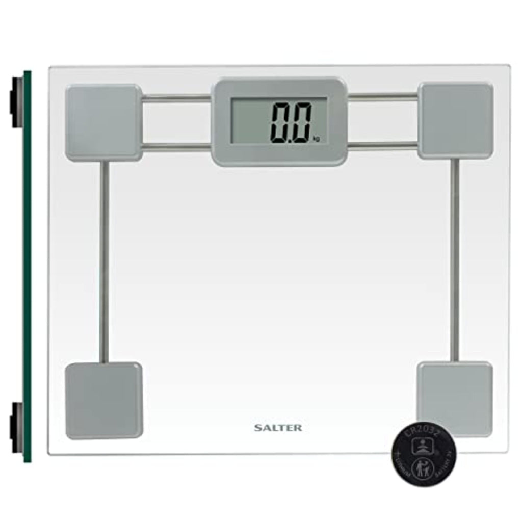 Salter 9018S SV3R Digital Bathroom Scale – Electronic Body Weight Scale 180kg LCD Display Toughened Glass - Very Good
