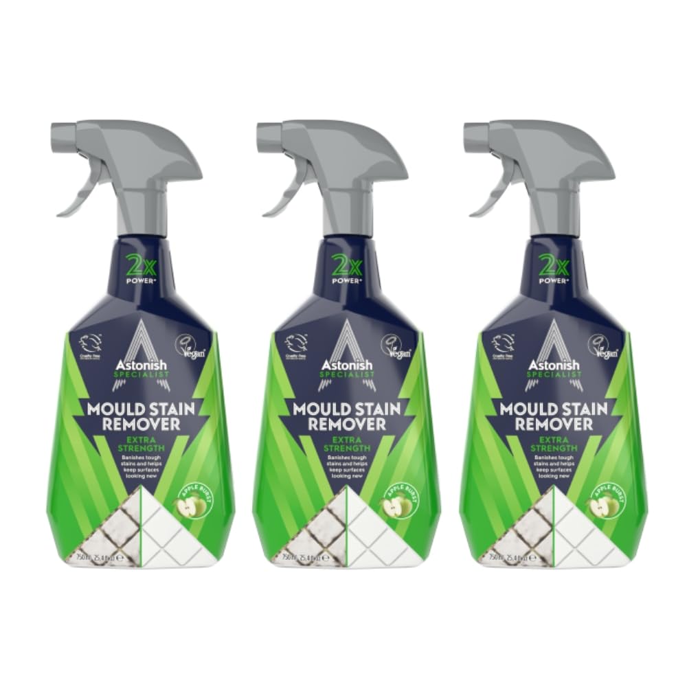 Astonish Specialist Extra Strength Mould Stain Remover Spray - 3 x 750ml - Multi-Pack - Household Cleaner - New - BBE 03/2028