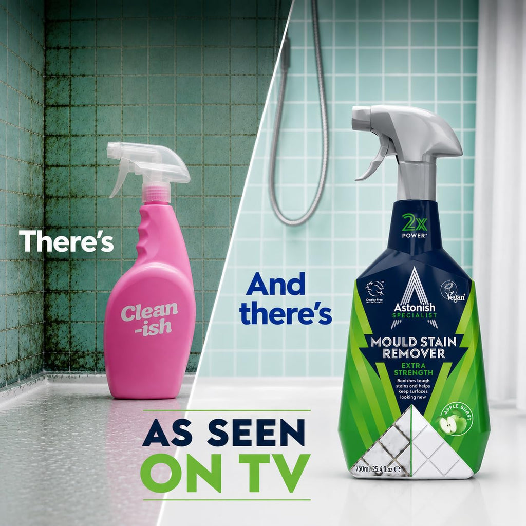 Astonish Specialist Extra Strength Mould Stain Remover Spray - 3 x 750ml - Multi-Pack - Household Cleaner - New - BBE 03/2028