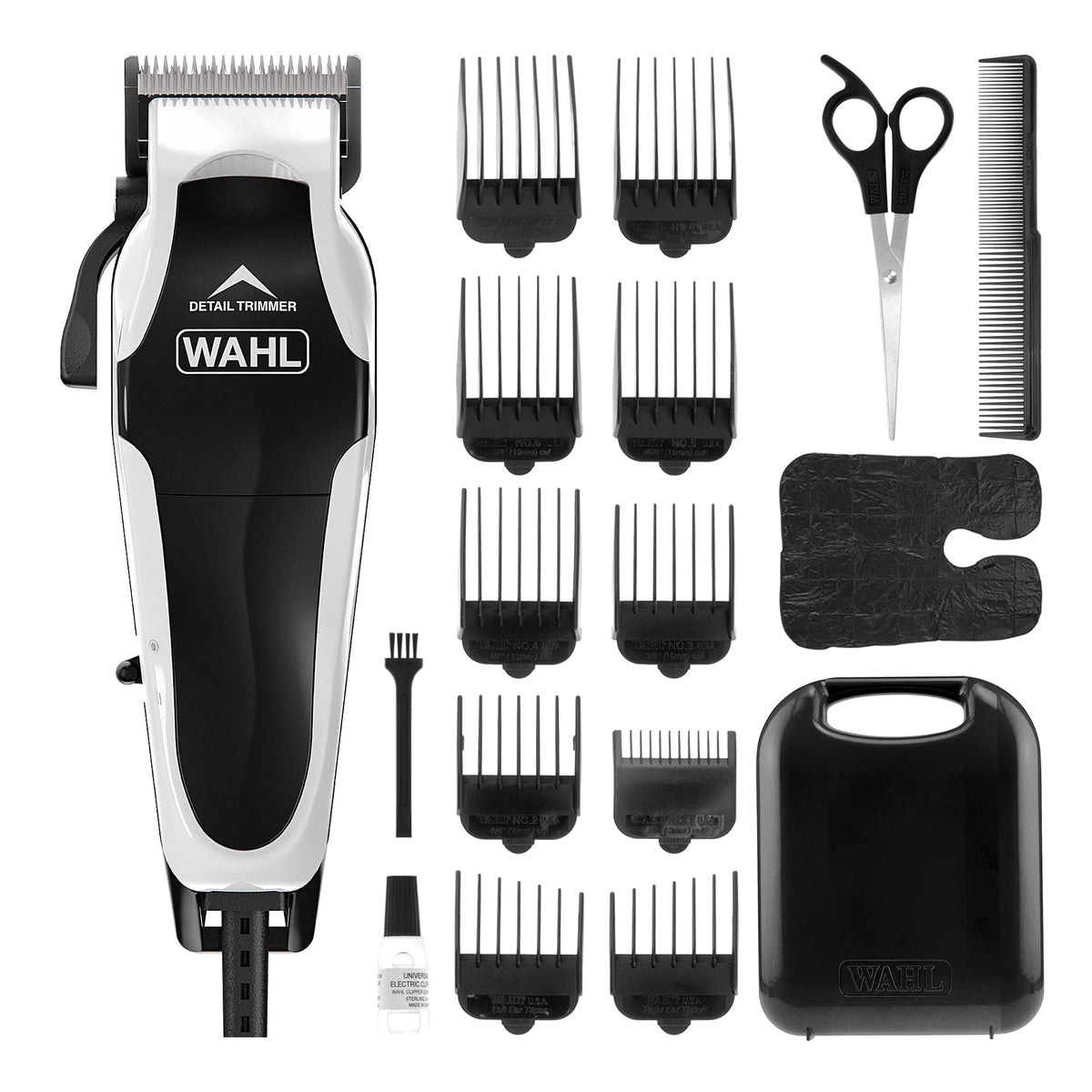 WAHL Clip N Trim II Hair Clipper - Integrated Trimmer Head Shaver - Men's Stubble Grooming - White - Damaged Box