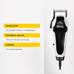 WAHL Clip N Trim II Hair Clipper - Integrated Trimmer Head Shaver - Men's Stubble Grooming - White - Damaged Box