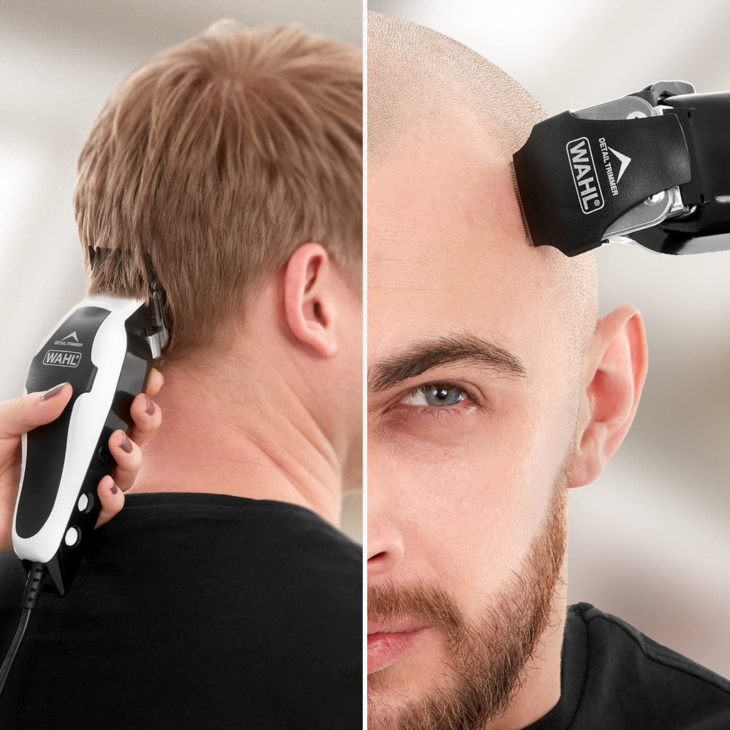 WAHL Clip N Trim II Hair Clipper - Integrated Trimmer Head Shaver - Men's Stubble Grooming - White - Damaged Box