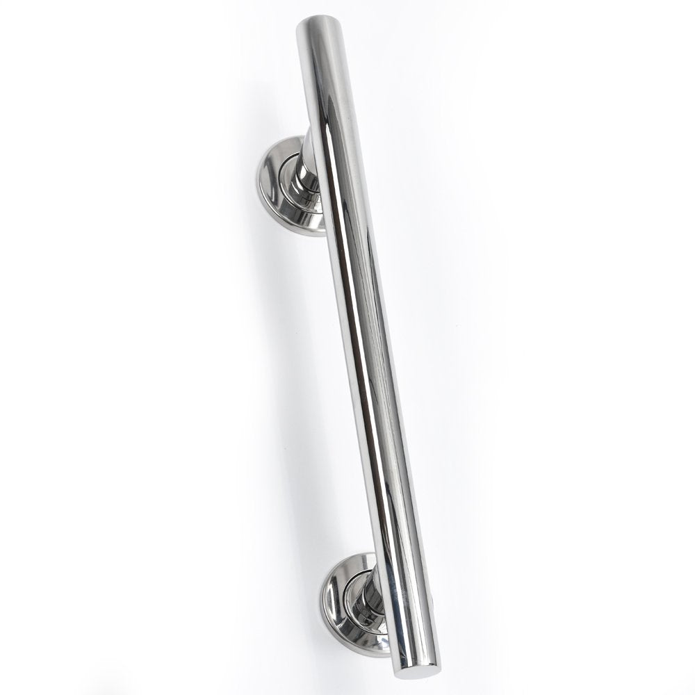 NRS Healthcare Stainless Steel Straight Grab Rail - 48cm - Bathroom Shower Aid Support Bar - Damaged Box