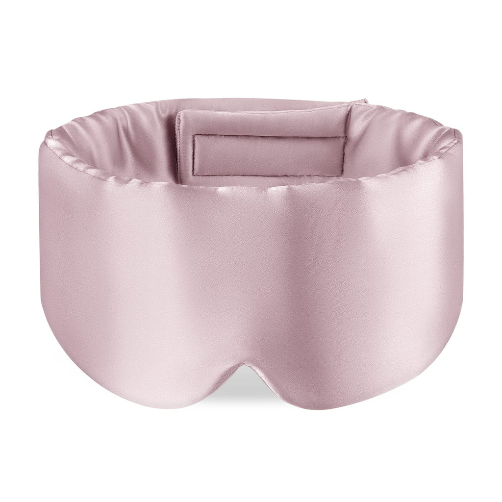 OLESILK Sleep Mask - 100% Natural Mulberry Silk Eye Mask - Large Pink Blindfold for Women & Men - Adjustable Strap - Damaged Box