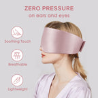 OLESILK Sleep Mask - 100% Natural Mulberry Silk Eye Mask - Large Pink Blindfold for Women & Men - Adjustable Strap - Damaged Box