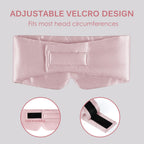 OLESILK Sleep Mask - 100% Natural Mulberry Silk Eye Mask - Large Pink Blindfold for Women & Men - Adjustable Strap - Damaged Box
