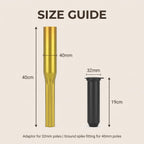 1ABOVE Ground Spike Metal Pole Holder - 32-40mm Diameter - Rotary Airer Parasol Bird Feeder Base Stand - Damaged Box
