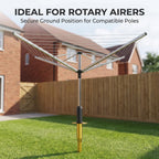 1ABOVE Ground Spike Metal Pole Holder - 32-40mm Diameter - Rotary Airer Parasol Bird Feeder Base Stand - Damaged Box