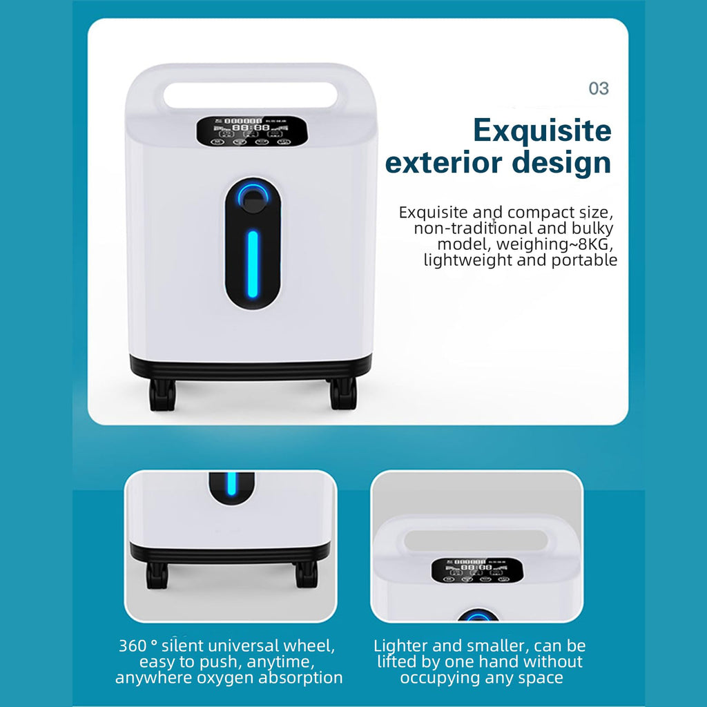 Portable Adjustable Flow Machine for Home Personal Care - Stable Continuous 2-9 L/MIN with Accessories - Damaged Box