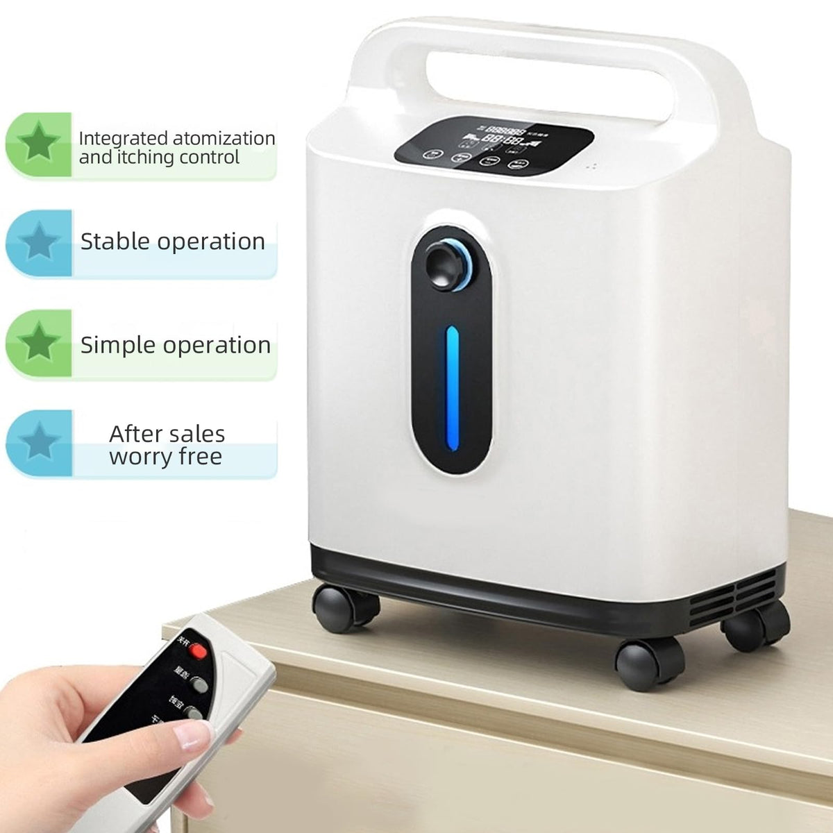 Portable Adjustable Flow Machine for Home Personal Care - Stable Continuous 2-9 L/MIN with Accessories - Damaged Box