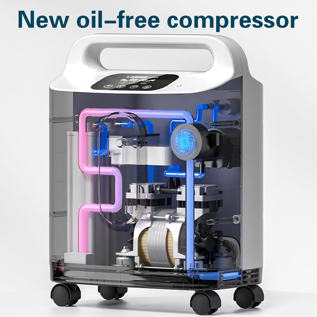 Portable Adjustable Flow Machine for Home Personal Care - Stable Continuous 2-9 L/MIN with Accessories - Damaged Box