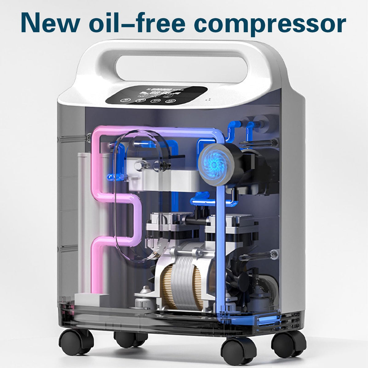Portable Adjustable Flow Machine for Home Personal Care - Stable Continuous 2-9 L/MIN with Accessories - Damaged Box