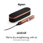 Dyson Airstrait Straightener and Dryer - Amber Silk Pink Champagne - Wet to Dry Hair Styler - Damaged Box