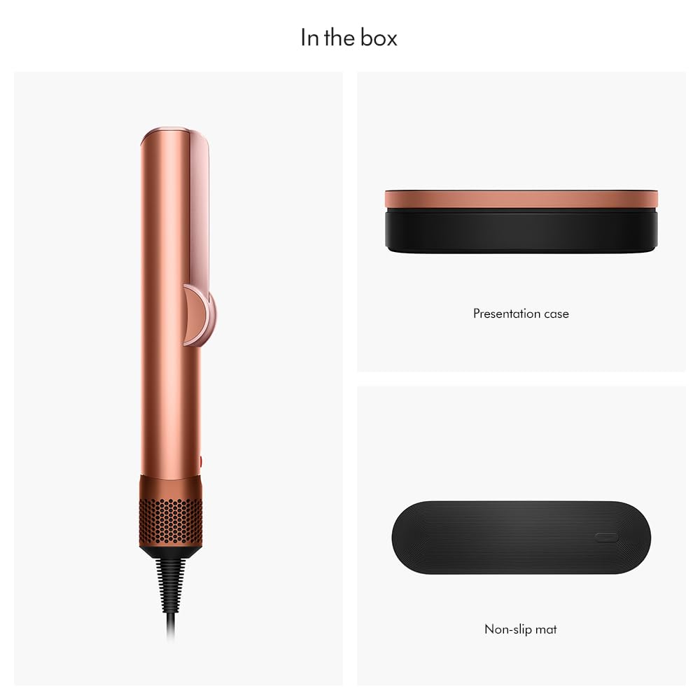 Dyson Airstrait Straightener and Dryer - Amber Silk Pink Champagne - Wet to Dry Hair Styler - Damaged Box