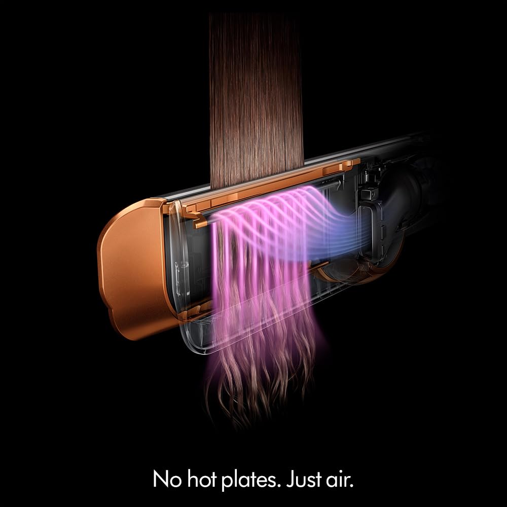 Dyson Airstrait Straightener and Dryer - Amber Silk Pink Champagne - Wet to Dry Hair Styler - Damaged Box